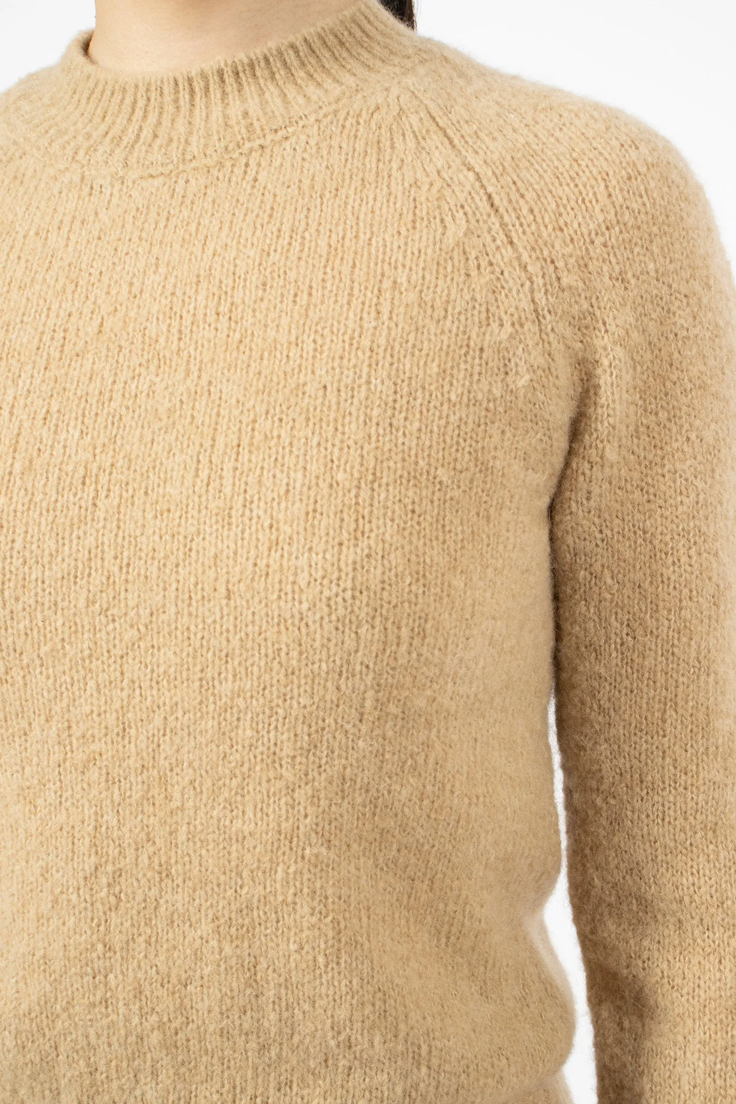 Fitted Knit Sweater Natural