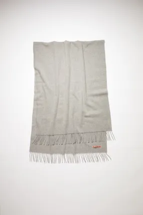 Fringe wool scarf - oversized