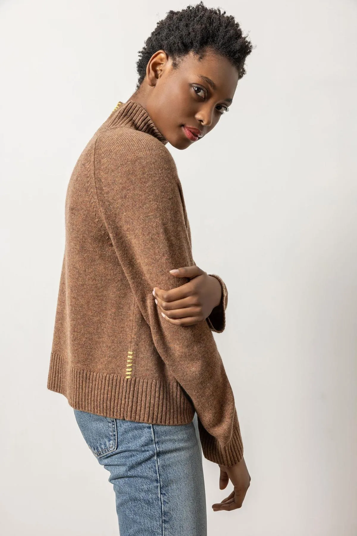 Full Sleeve Turtleneck Sweater - Acorn