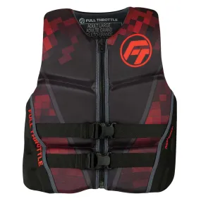 Full Throttle Mens Rapid-Dry Flex-Back Life Jacket - M - Black/Red [142500-100-030-22]