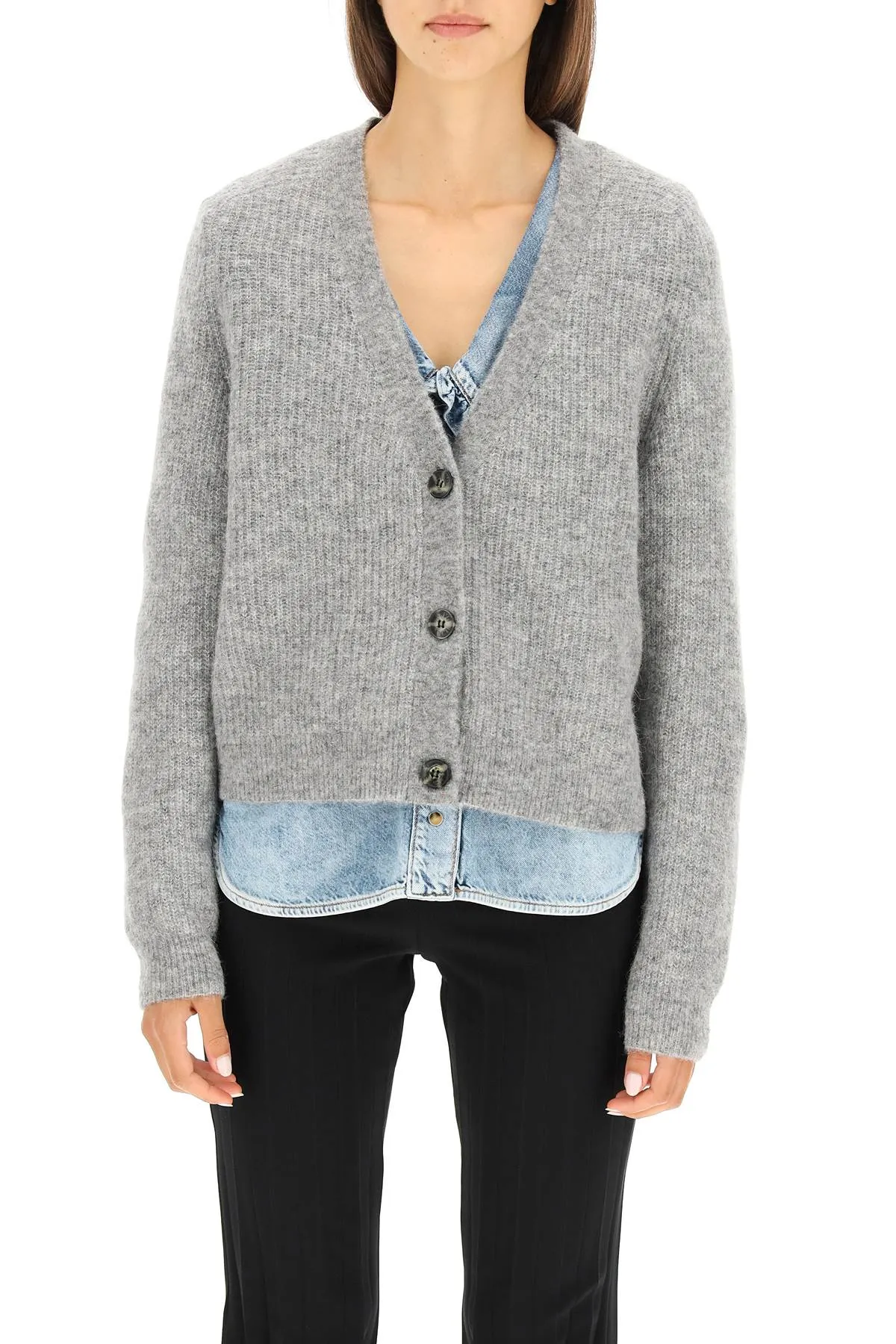 Ganni Oversized V-Neck Cardigan