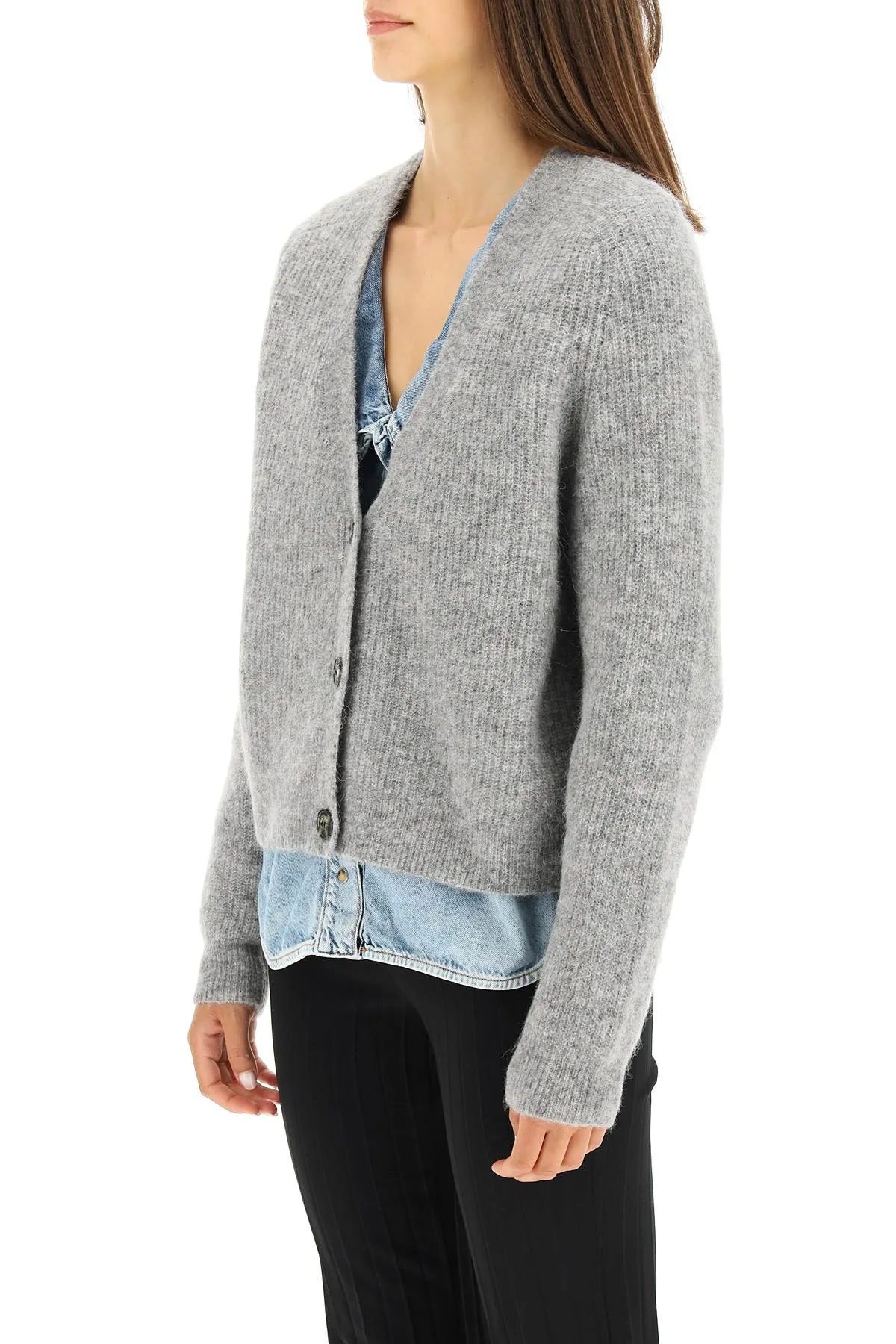 Ganni Oversized V-Neck Cardigan