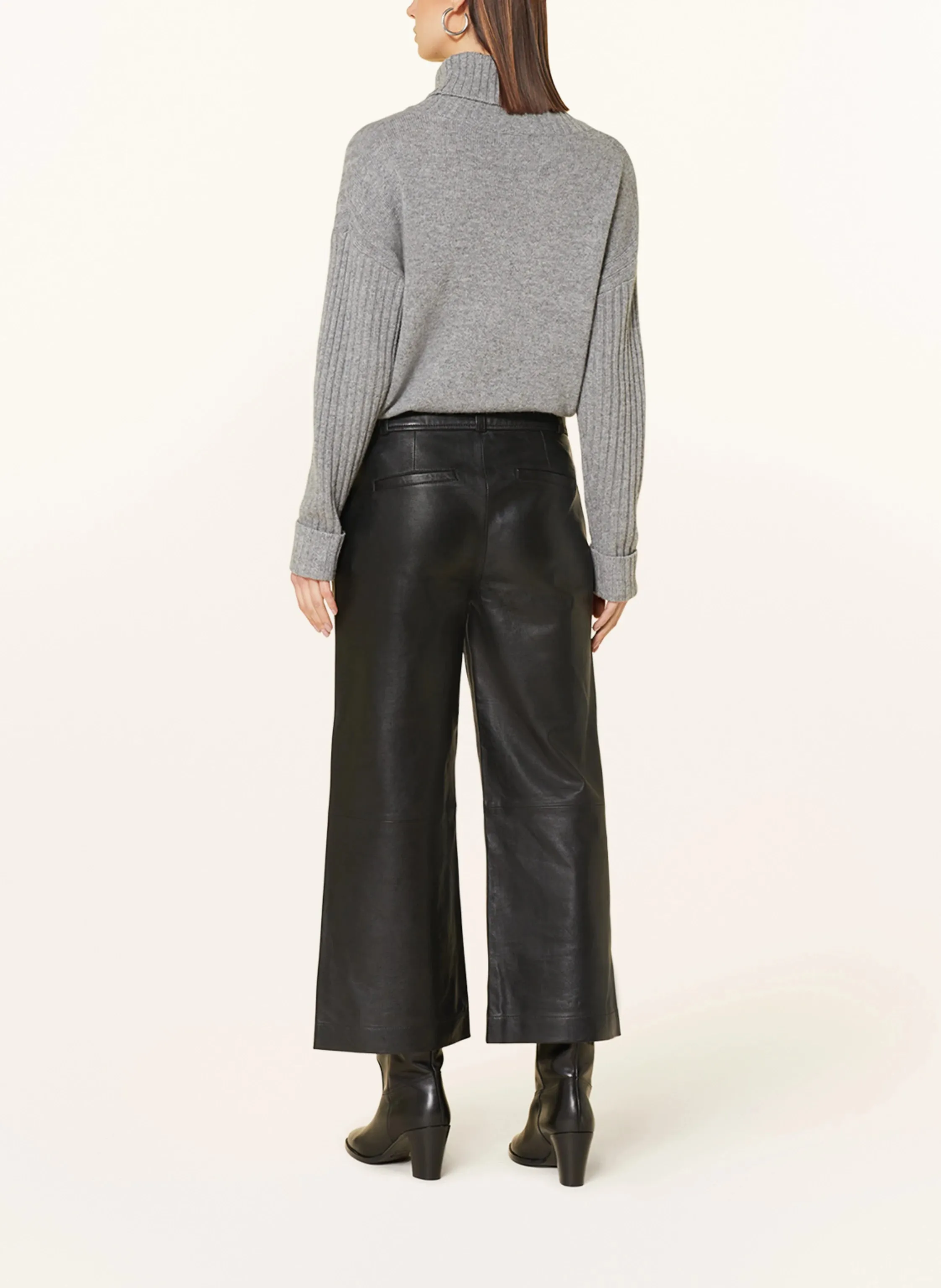 Gazy Black Leather Pant - Mos Mosh