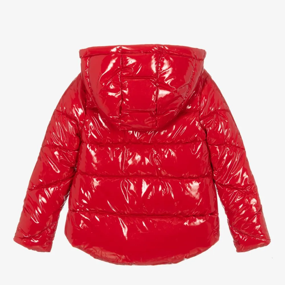 Girls Red Puffer Jacket