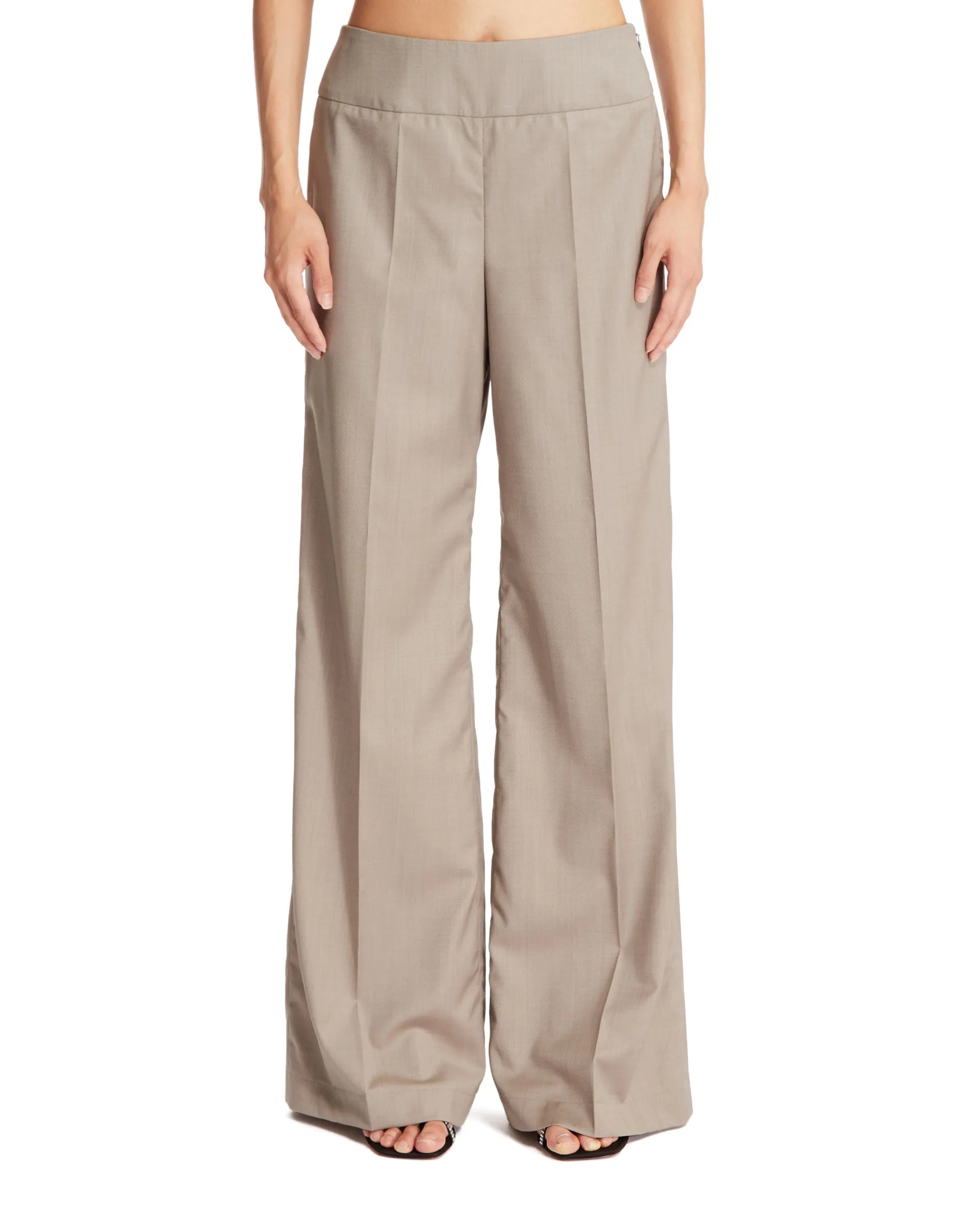 Gray High-Waisted Trousers