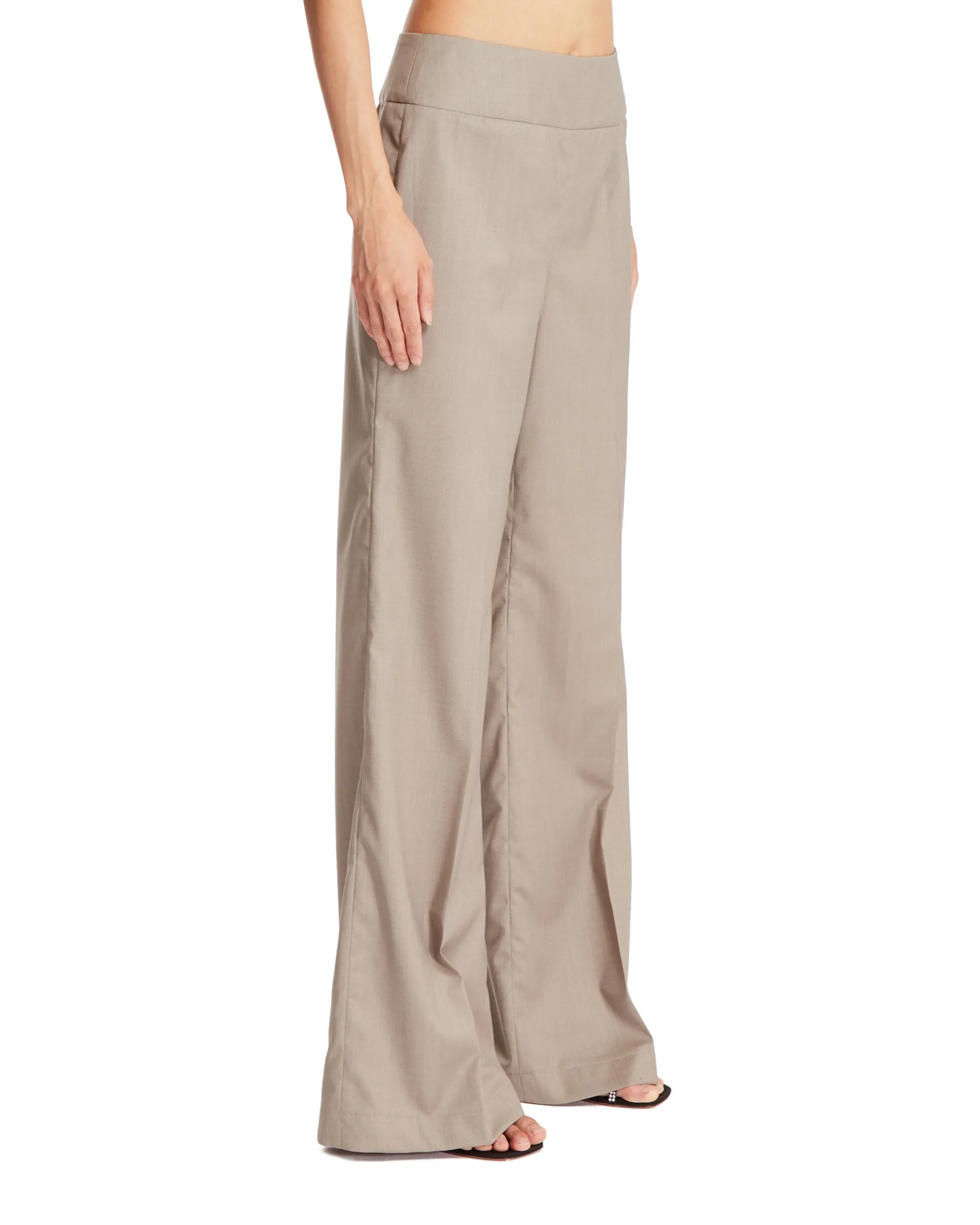 Gray High-Waisted Trousers