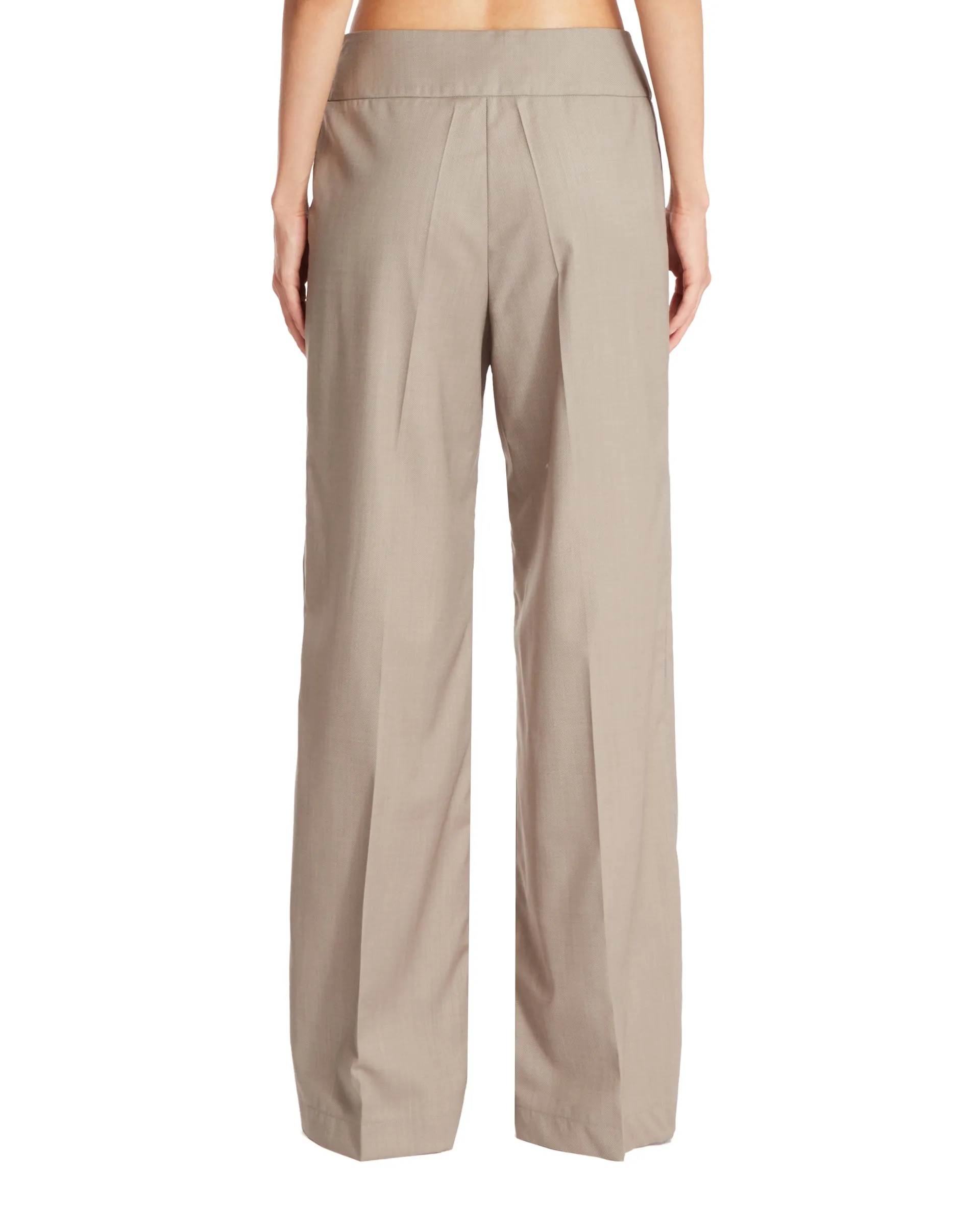 Gray High-Waisted Trousers