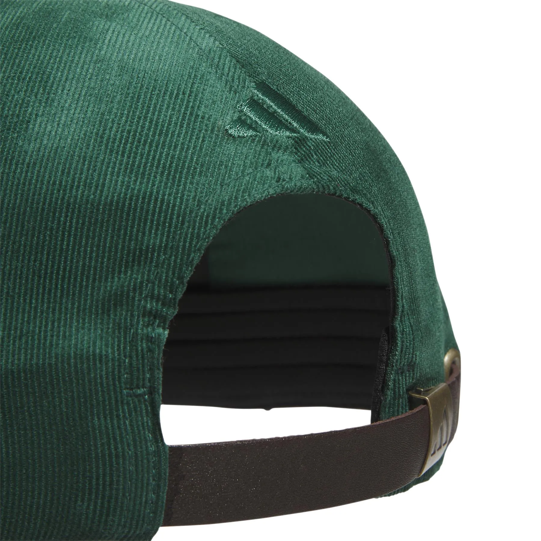 Green Corduroy Leather Cap - SS24