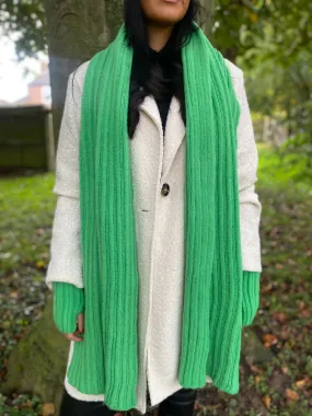 Green Ribbed Knit Scarf - Best Price, Free Shipping, Shop Now!