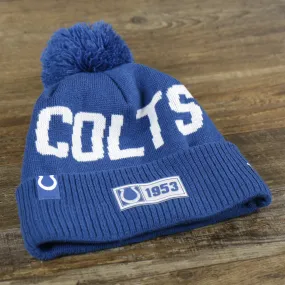 Indianapolis Colts Rubber Colts 1953 Patch Winter Beanie | Royal Blue