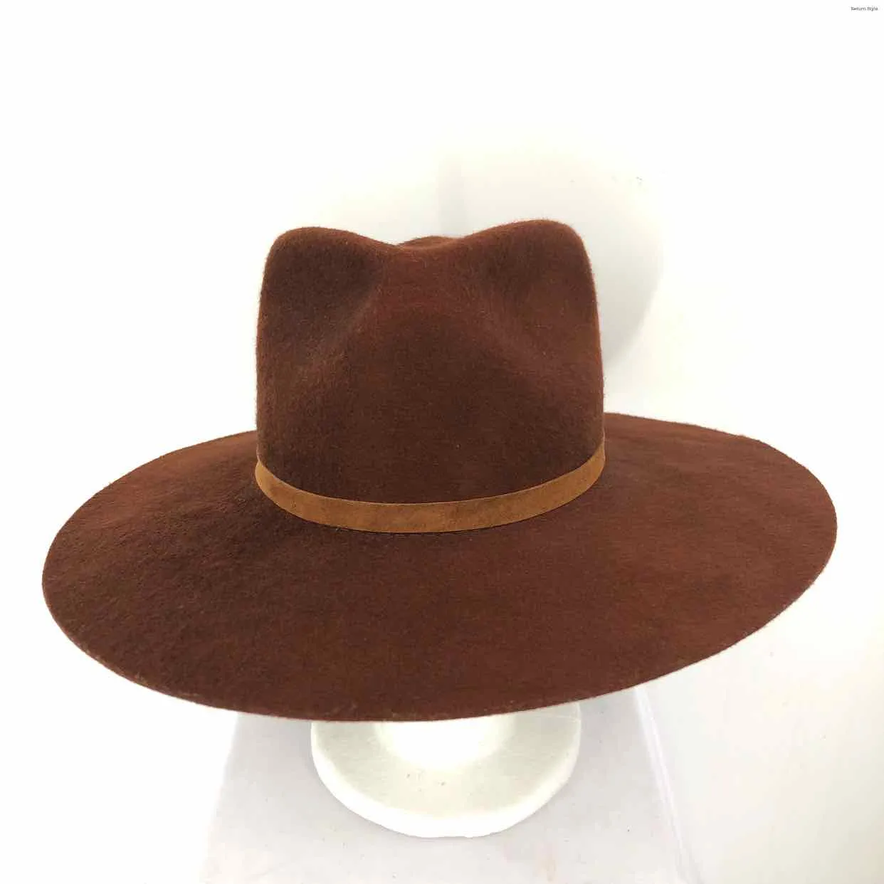 Janessa Leone Brown Wool Hat.