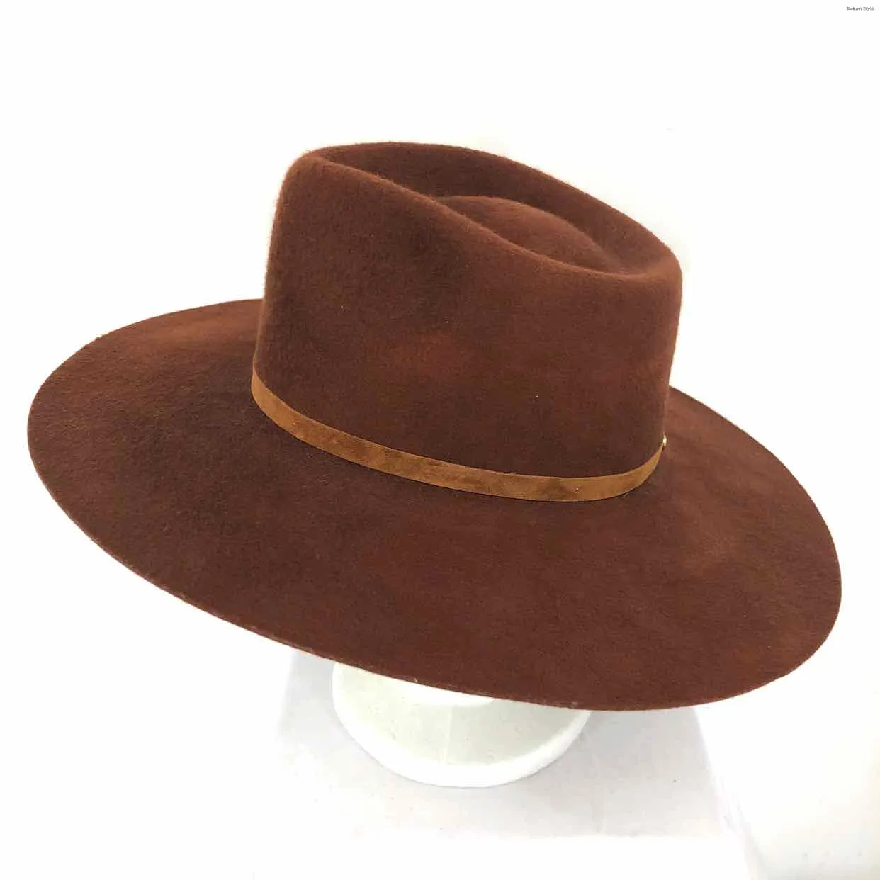 Janessa Leone Brown Wool Hat.