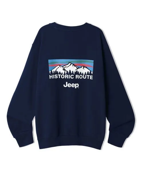 JEEP  |Crew Neck Unisex Street Style Long Sleeves Plain Cotton