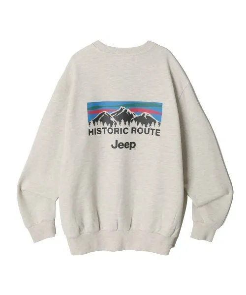 JEEP  |Crew Neck Unisex Street Style Long Sleeves Plain Cotton