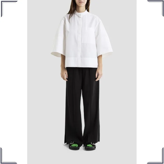 Jil Sander  |Casual Style Street Style Cropped Plain Cotton Oversized