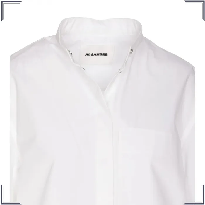 Jil Sander  |Casual Style Street Style Cropped Plain Cotton Oversized