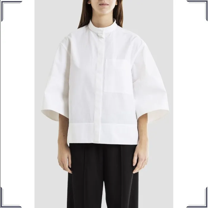 Jil Sander  |Casual Style Street Style Cropped Plain Cotton Oversized