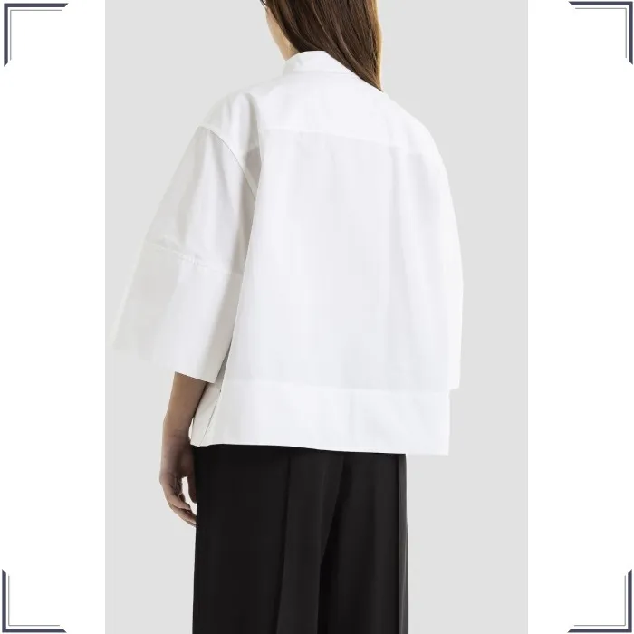 Jil Sander  |Casual Style Street Style Cropped Plain Cotton Oversized