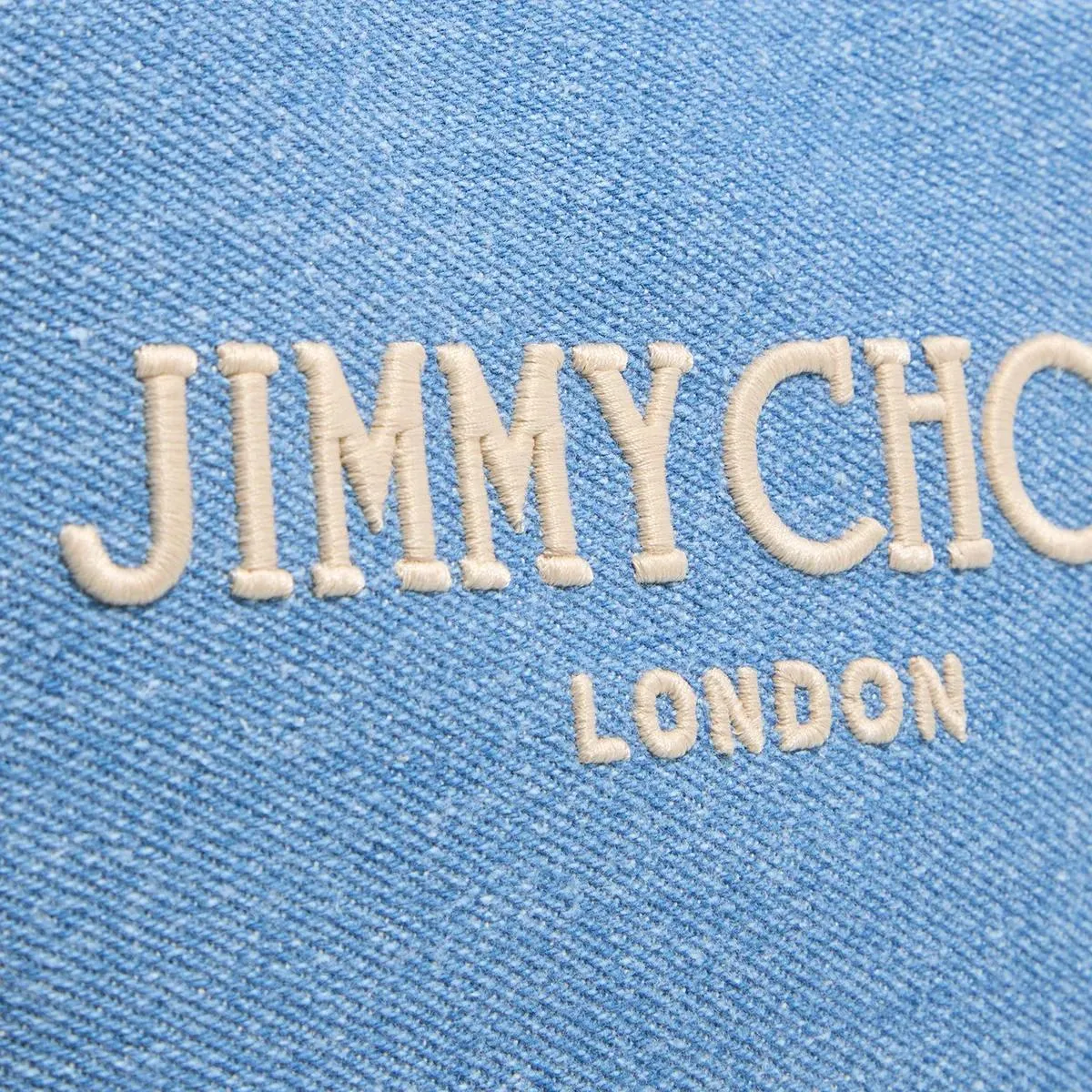 Jimmy Choo  Lettering Tote Bag Denim / Light Gold