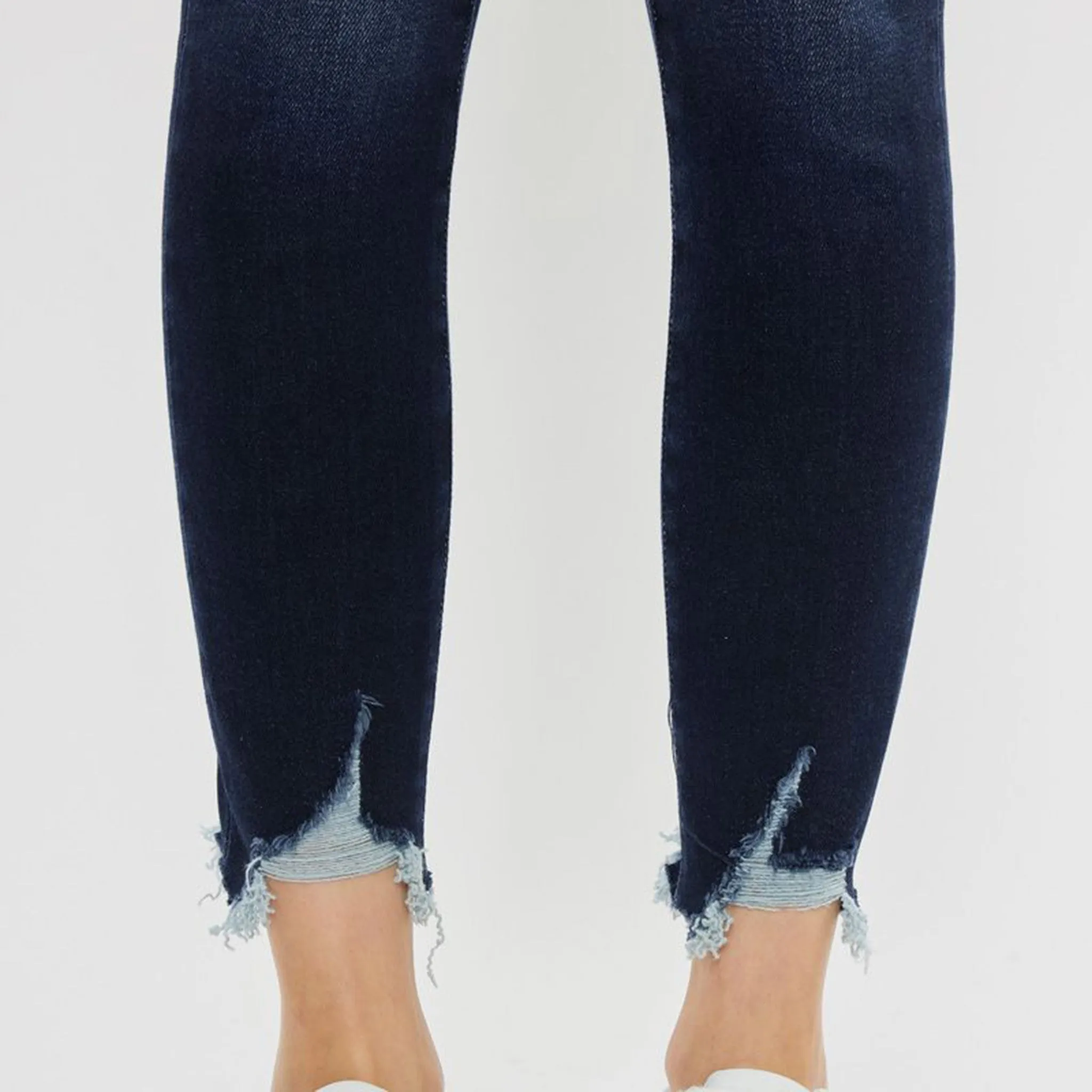 KanCan Raw Edge Mid Rise Skinny Jeans