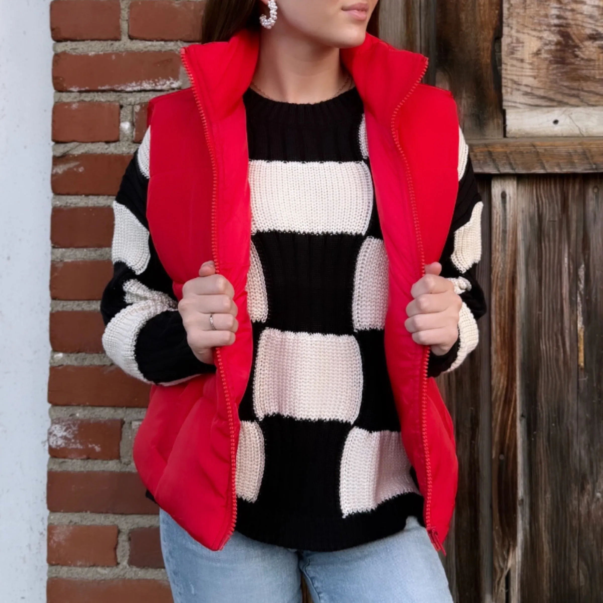 Keep Me Cozy Puffer Vest - Red