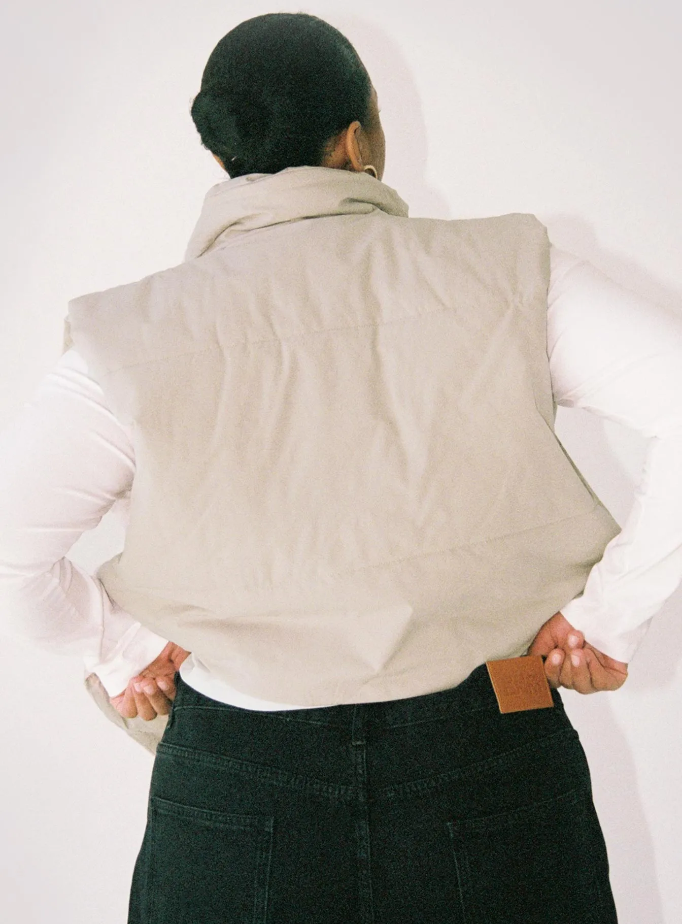 Kirby Cream Puffer Vest - Curve Fit | Shop