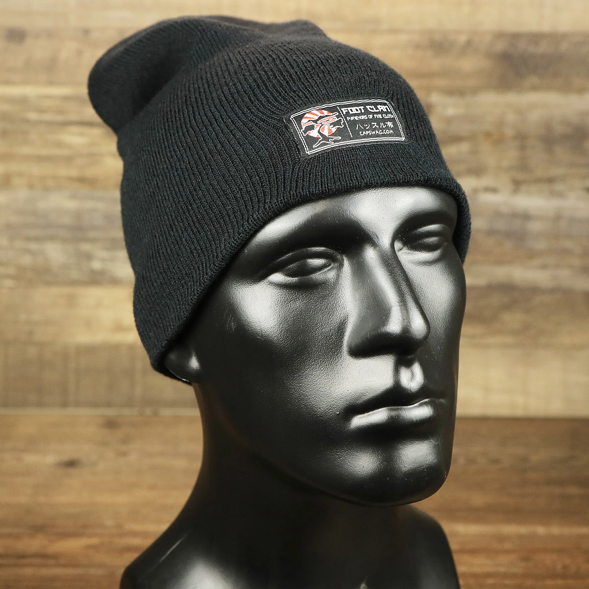 Knit Cuffed Beanie - Black Winter Hat