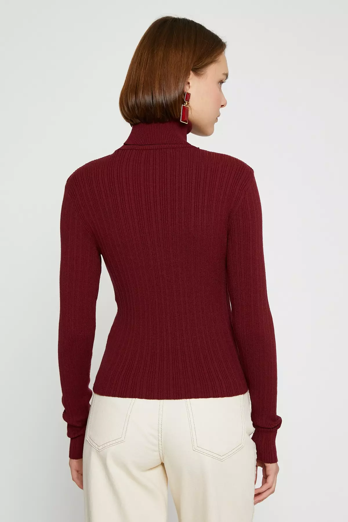 KOTON Ribbed Turtleneck Sweater