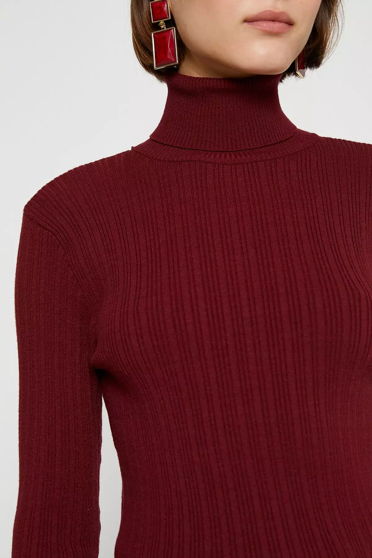 KOTON Ribbed Turtleneck Sweater