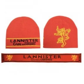 Lannister Beanie and Scarf Set: Game of Thrones