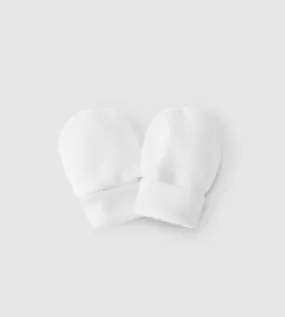 Laranjinha White Baby Mittens - Buy Now