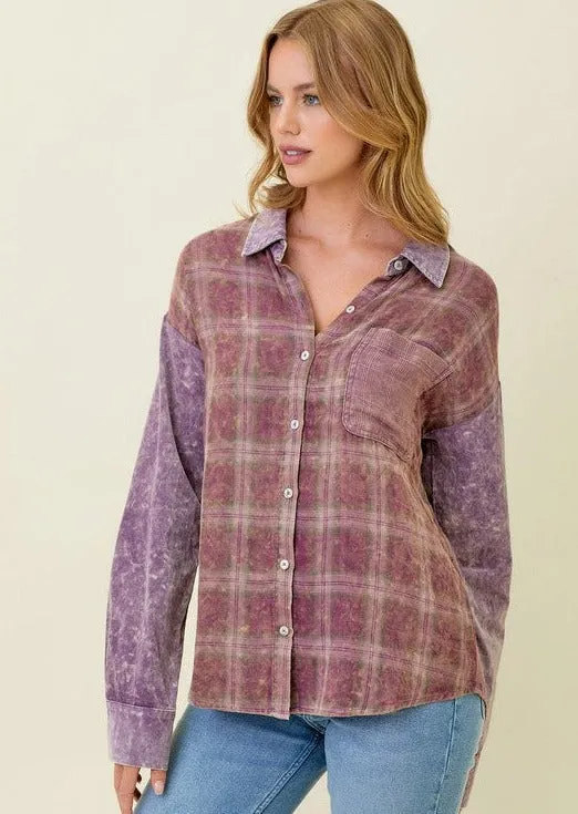 Lavender Vintage Washed Button Down should be rewritten as Vintage Lavender Button Down Shirt.