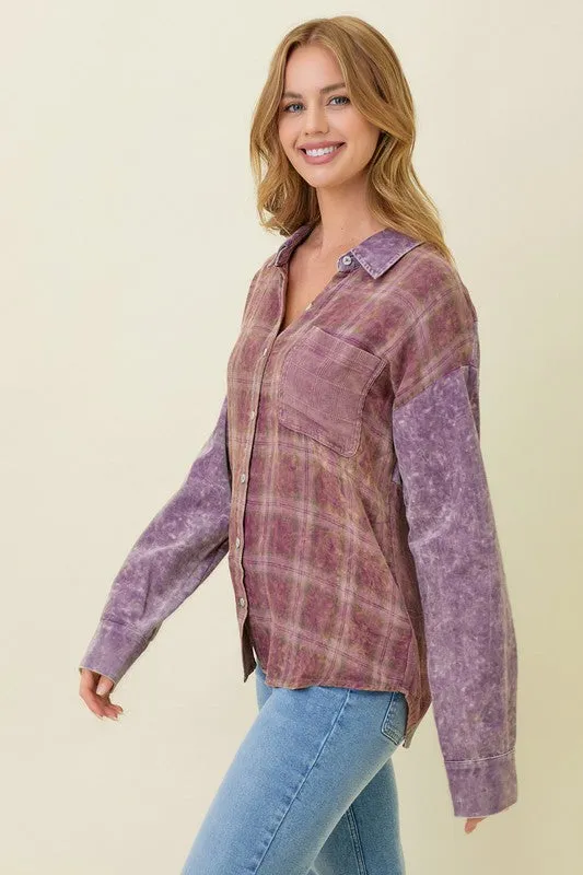 Lavender Vintage Washed Button Down should be rewritten as Vintage Lavender Button Down Shirt.