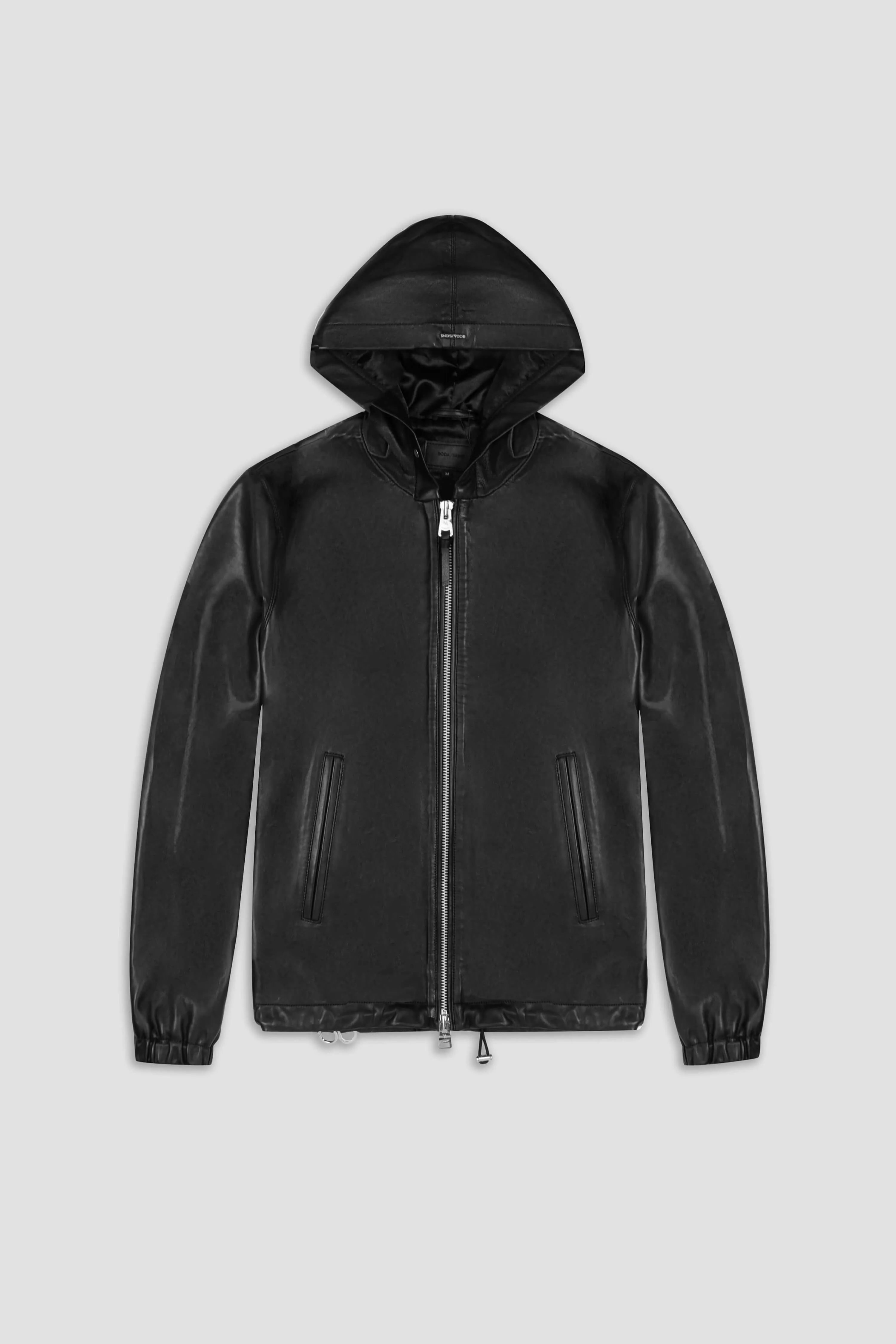 Leather Zip Up Hoodie (Woman)