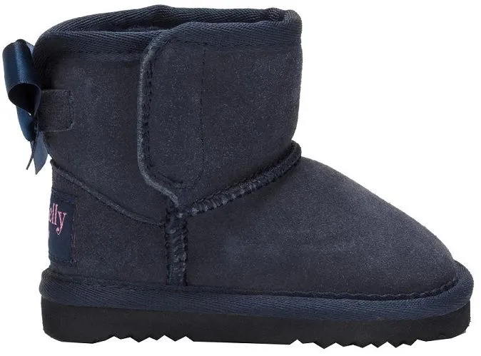 LELLI KELLY GIRLS LK 3676 AGATHE BLUE SUEDE LEATHER BOOTS