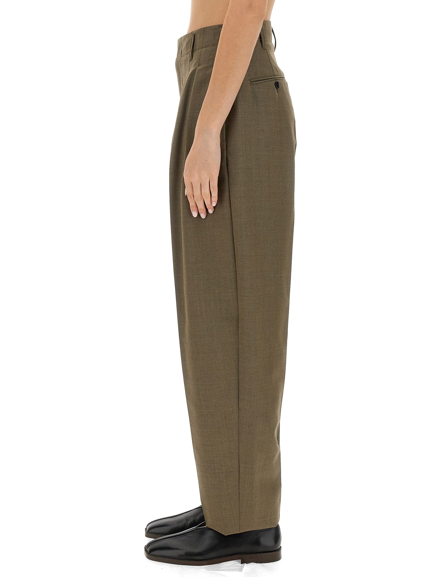 Lemaire Wool Pleated Pants - Shop Now