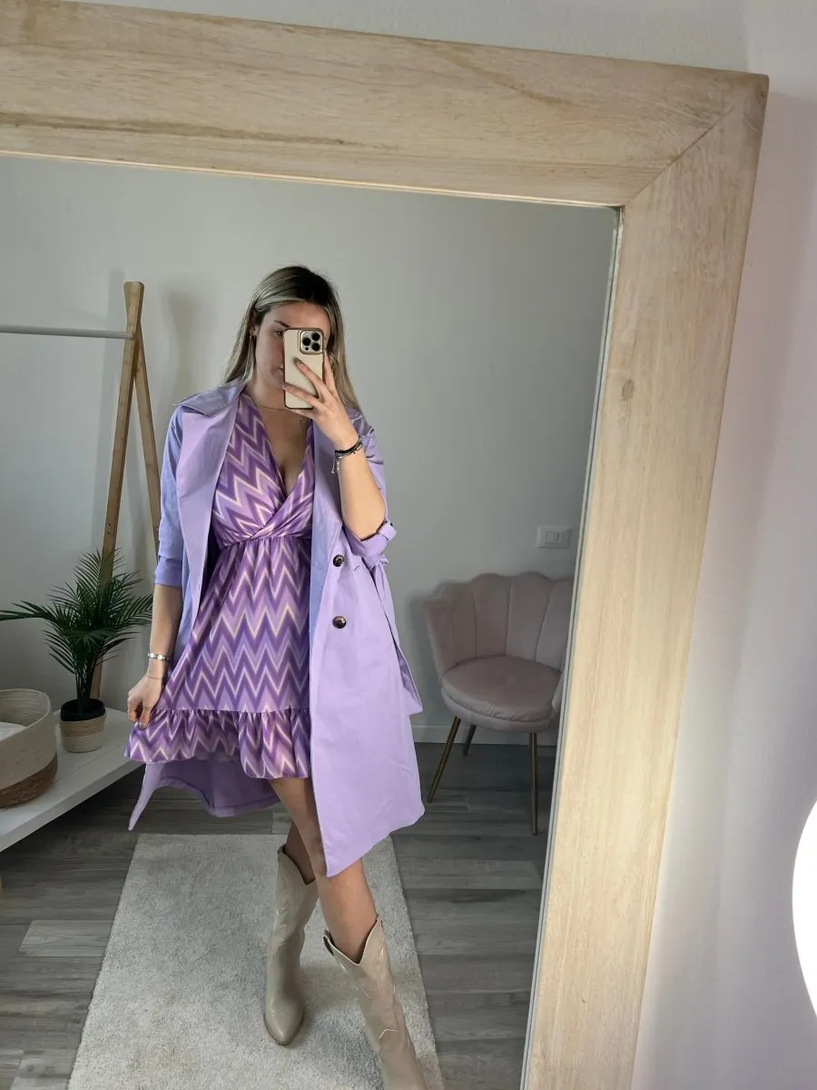 Lilac trench coat