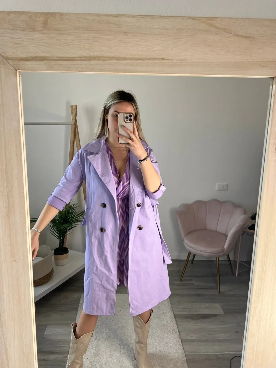 Lilac trench coat