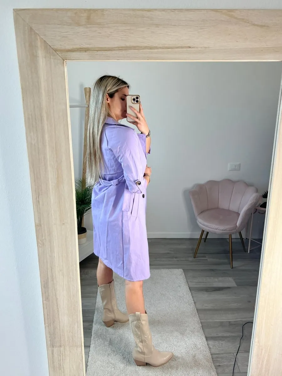 Lilac trench coat