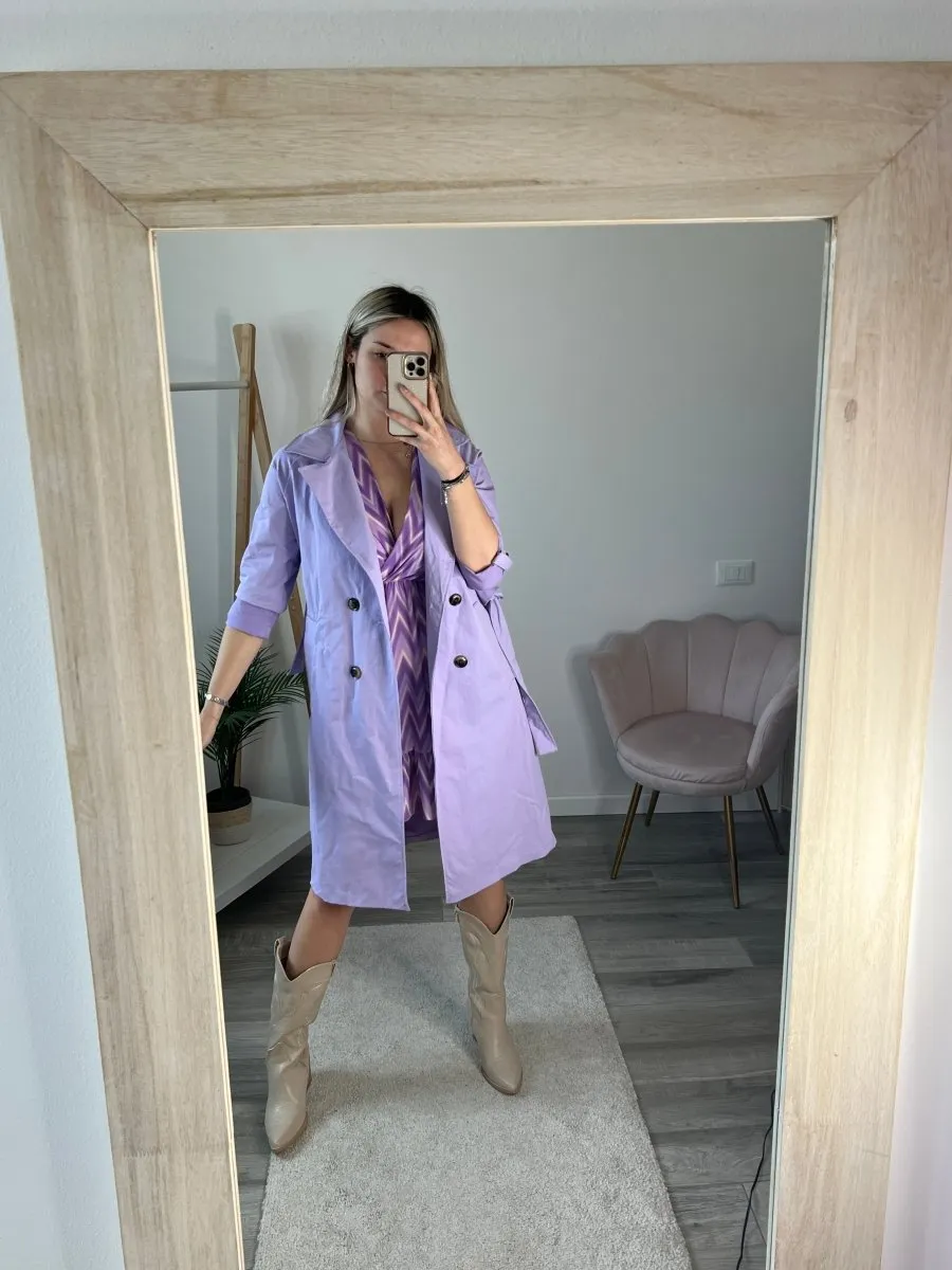 Lilac trench coat