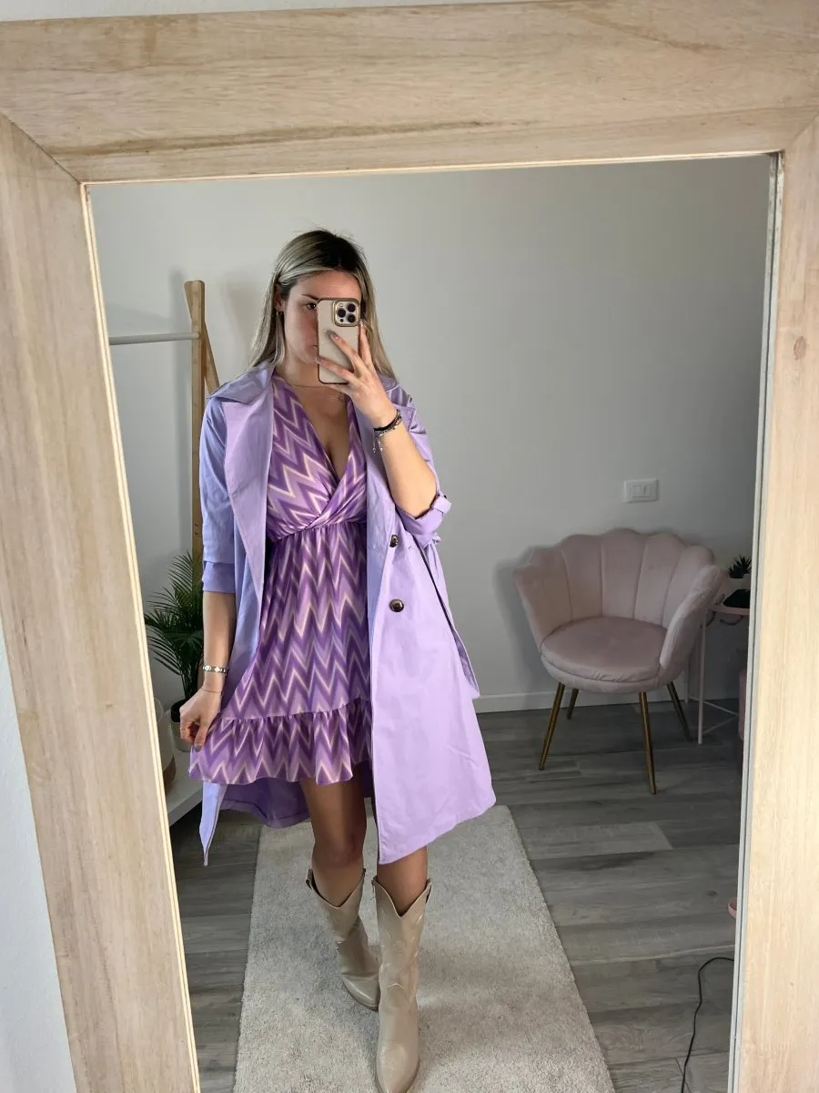 Lilac trench coat