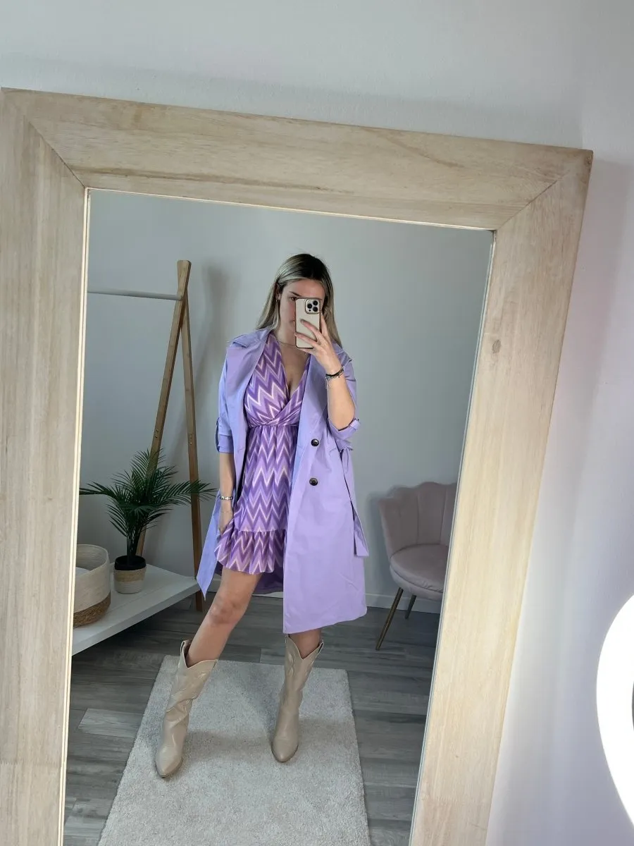 Lilac trench coat