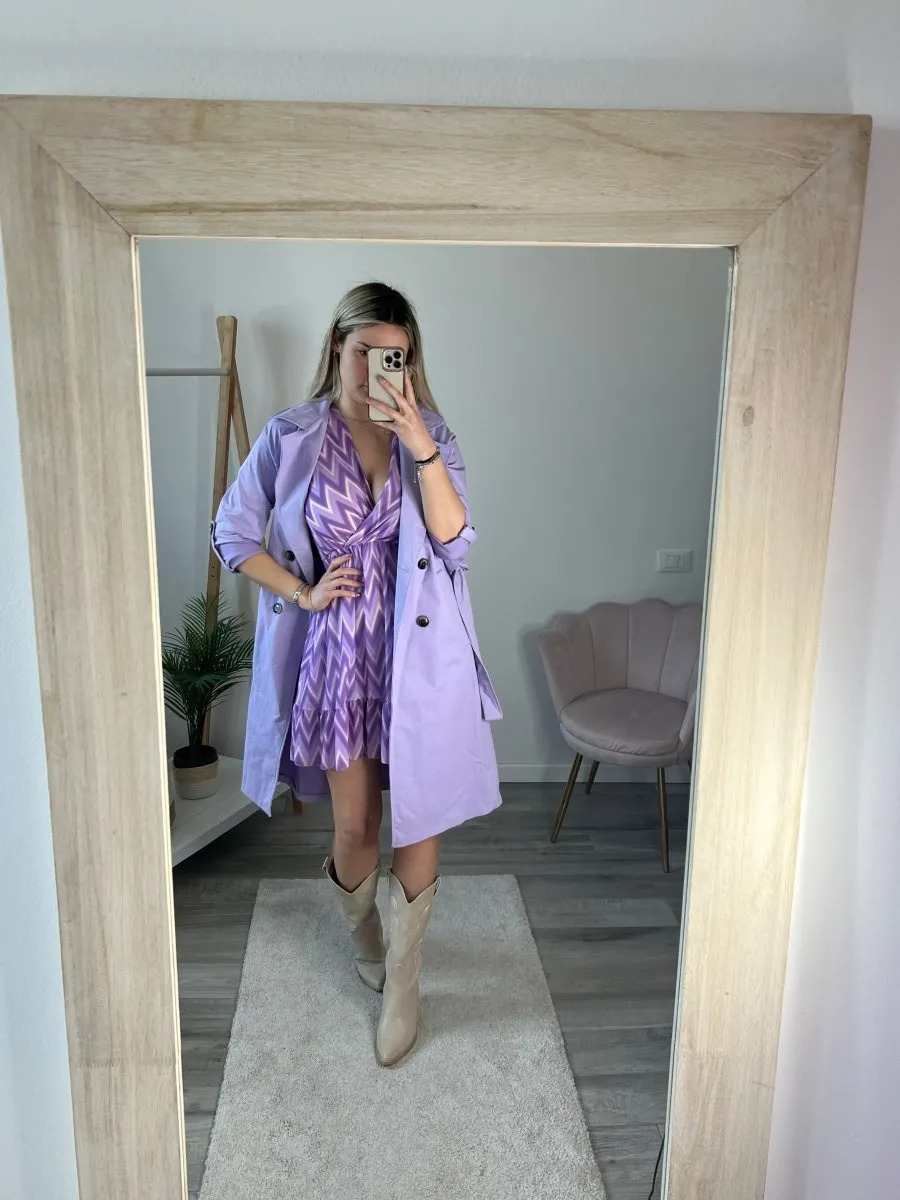 Lilac trench coat