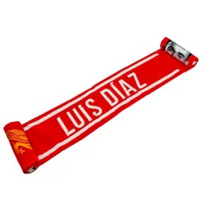 Liverpool FC Luis Diaz Scarf - Google SEO friendly result: Liverpool FC scarf featuring Luis Diaz