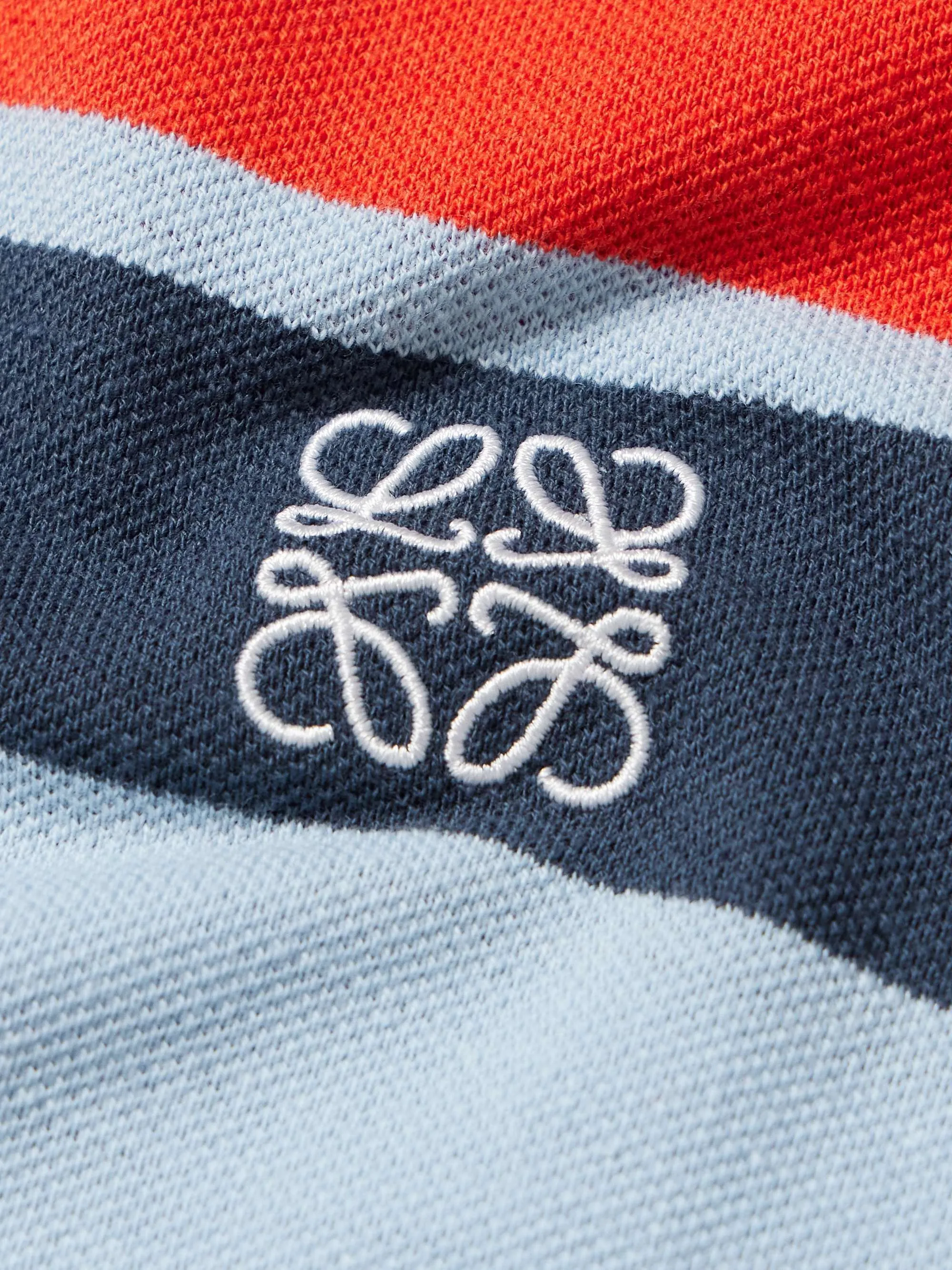 LOEWE  |Stripes Monogram Unisex Sweat Blended Fabrics Street Style