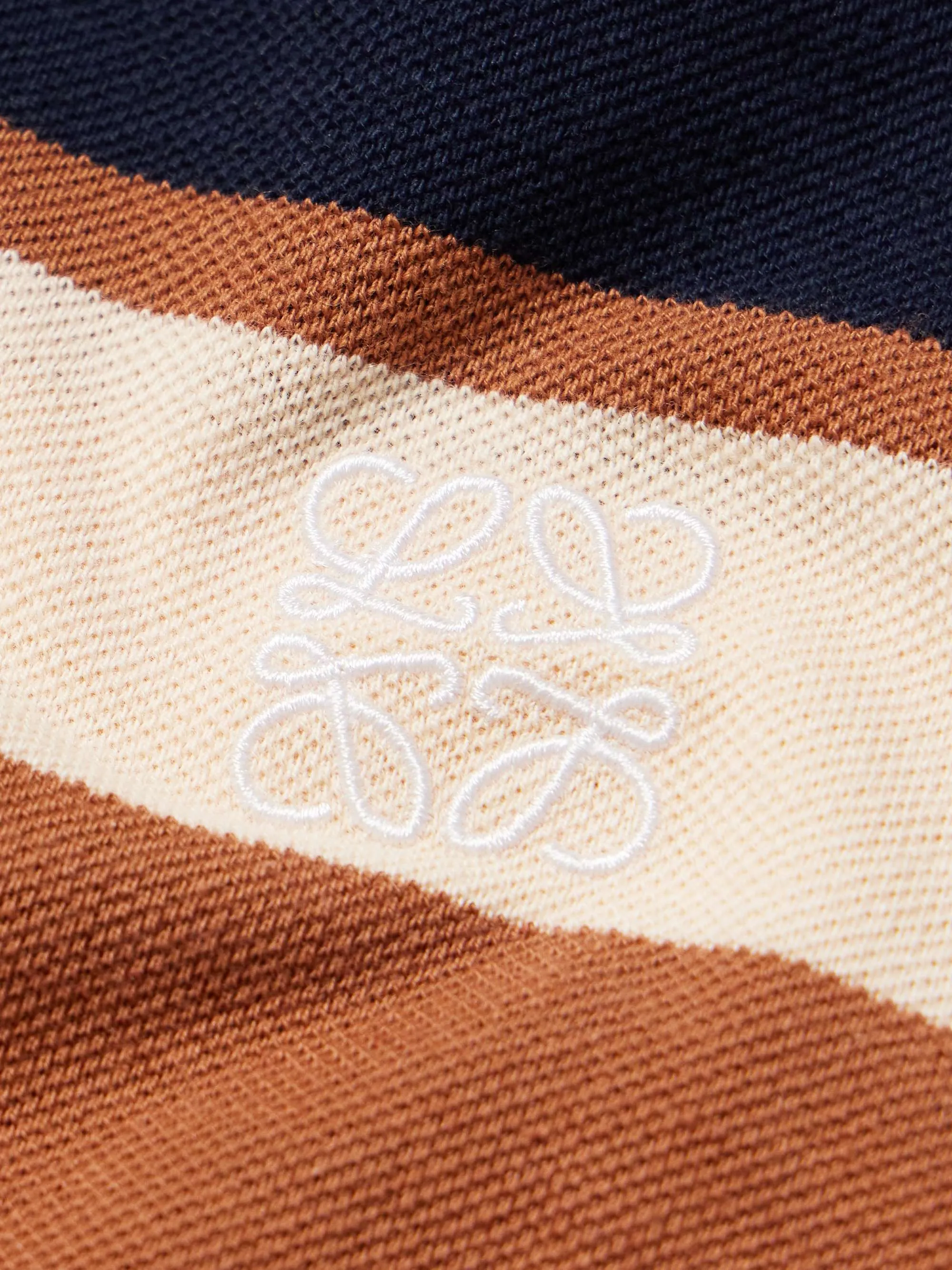 LOEWE  |Stripes Monogram Unisex Sweat Blended Fabrics Street Style