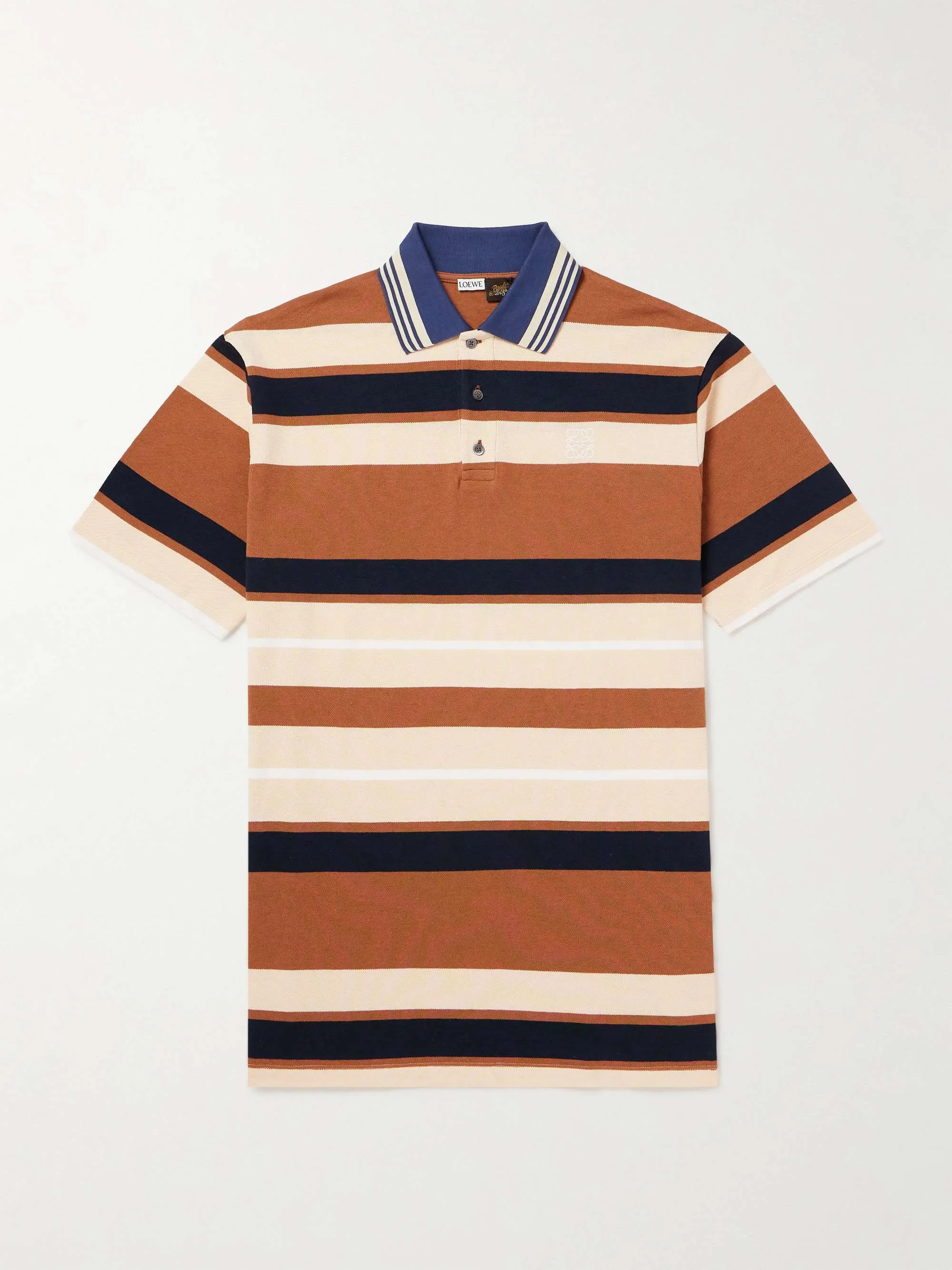 LOEWE  |Stripes Monogram Unisex Sweat Blended Fabrics Street Style