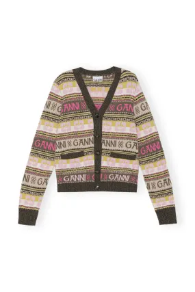 Logo Wool Blend Cardigan - K2035