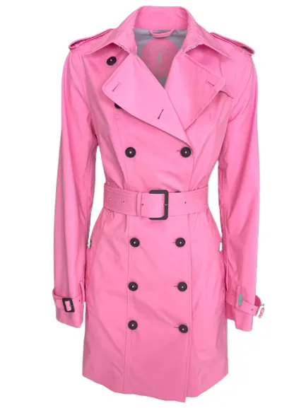 Magenta Double-Breasted Trenchcoat