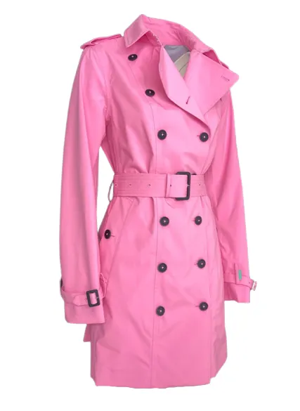 Magenta Double-Breasted Trenchcoat